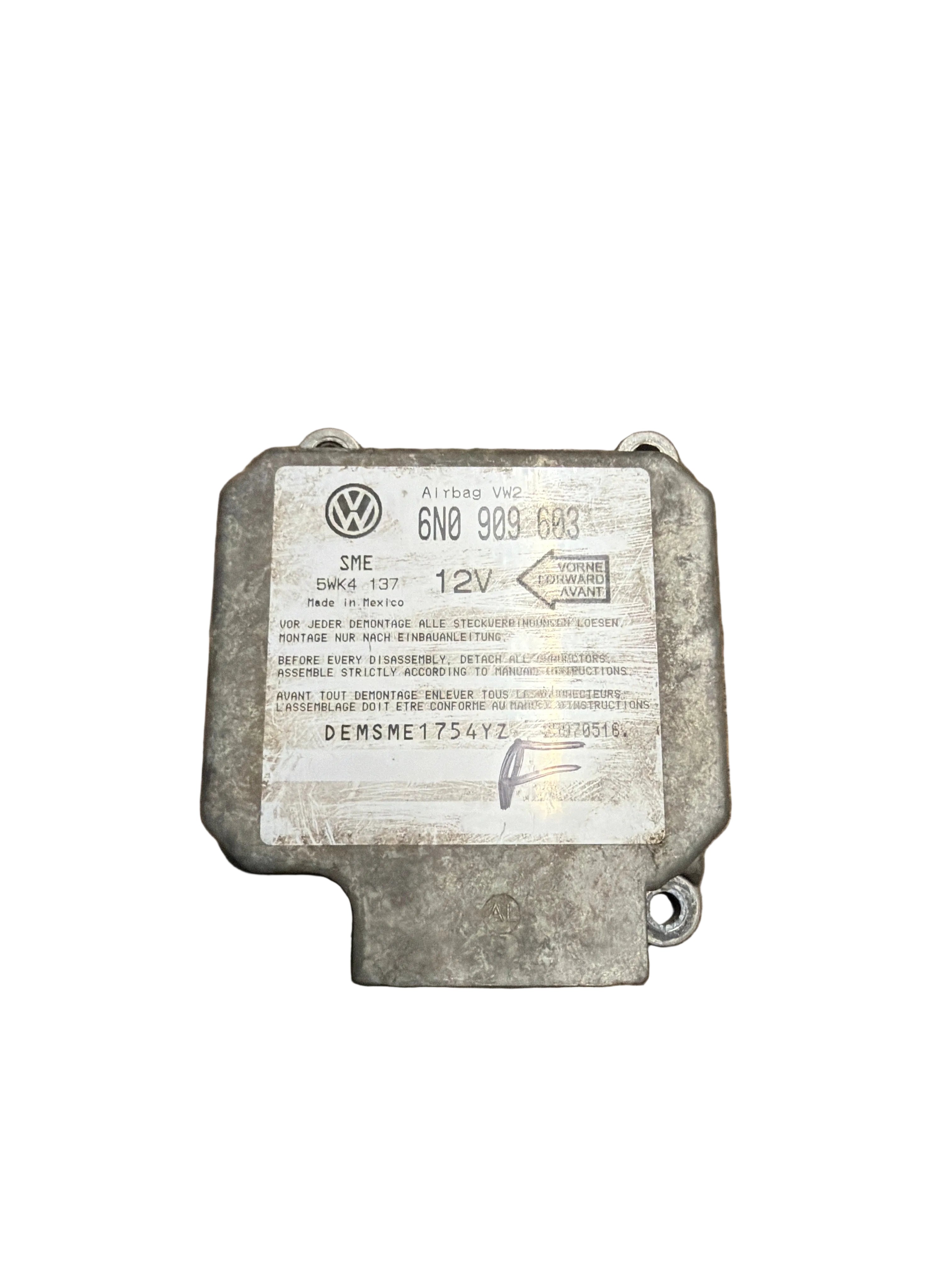 6N0909603 VW Airbag Steuergerät Original Volkswagen